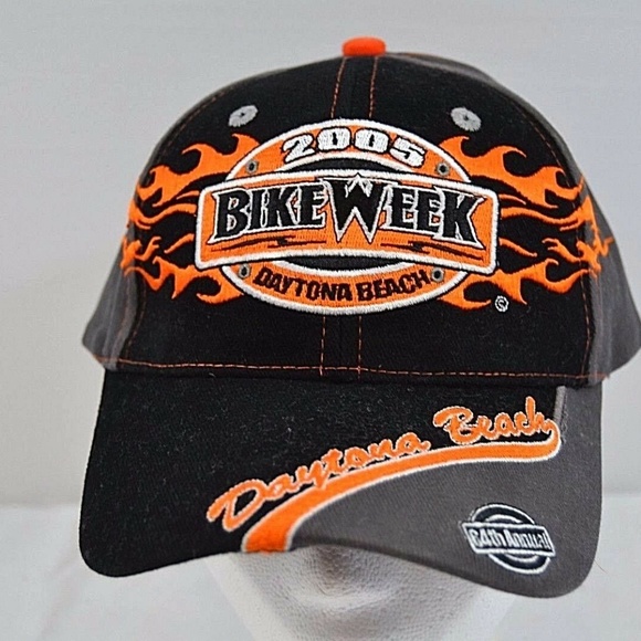 2005 Bike Week Daytona Beach Black/Orange Flames B - Picture 1 of 5
